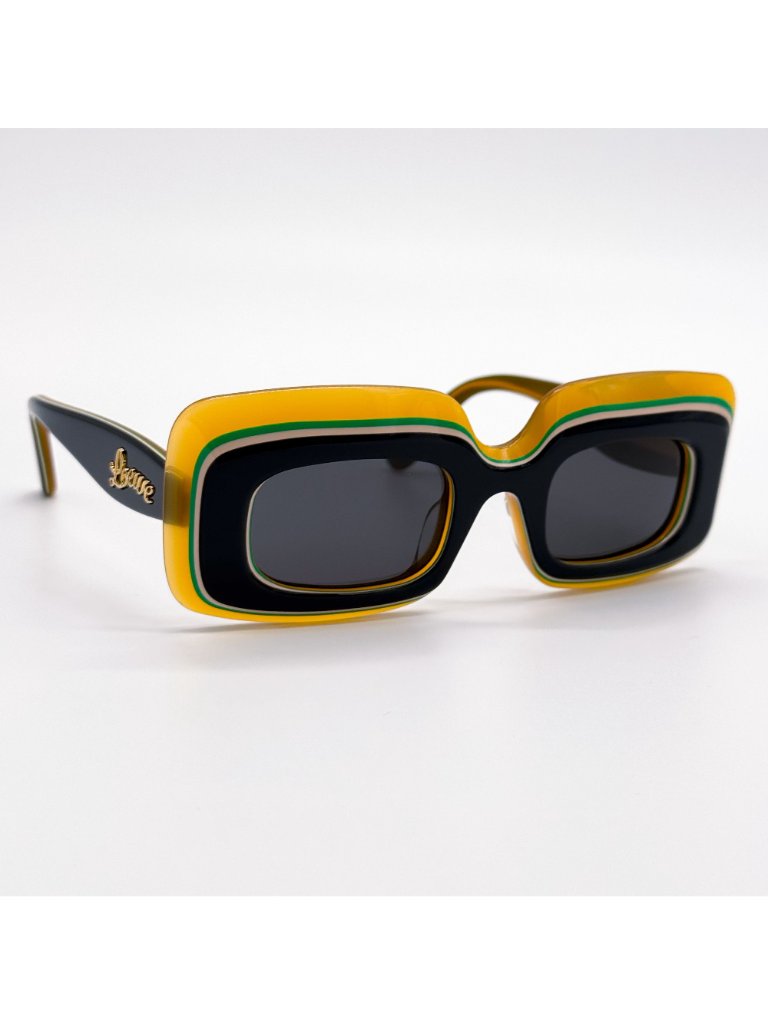 New Loewe Lw40139u 20a Black Yellow Unisex Sunglasses